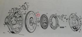 LAND ROVER 272661 - VOLANTE MOTOR  2 LITROS GASOLINA 1955-58